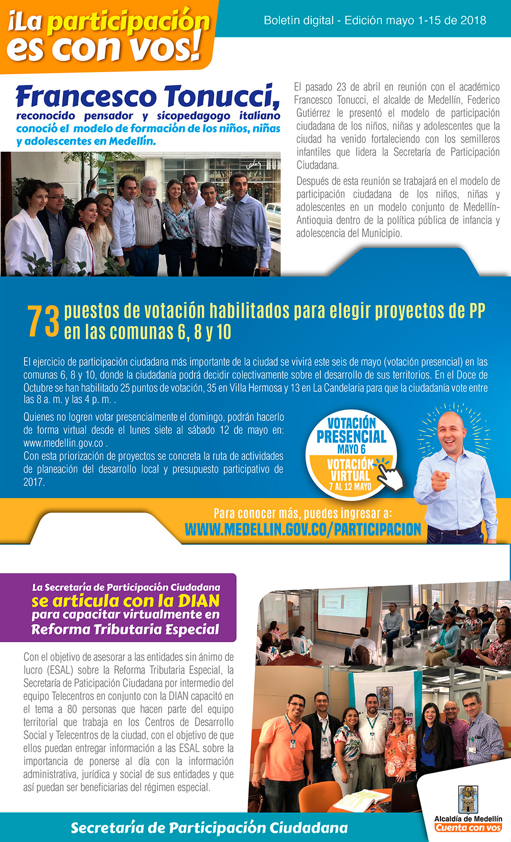 Bolet&iacute;n informativo - La participaci&oacute;n es con vos.